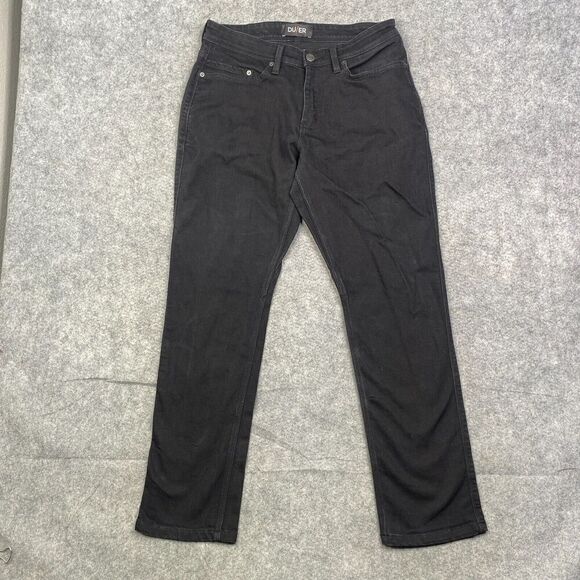 DU/ER L2X Relaxed Fit Stretch Black Denim Jeans Men’s Size 32x30 - Picture 1 of 13